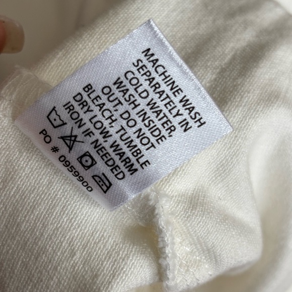 Show Me Your MUMU Outlaw Romper Denim Pearly White Women’s Size XXL - Picture 12 of 13